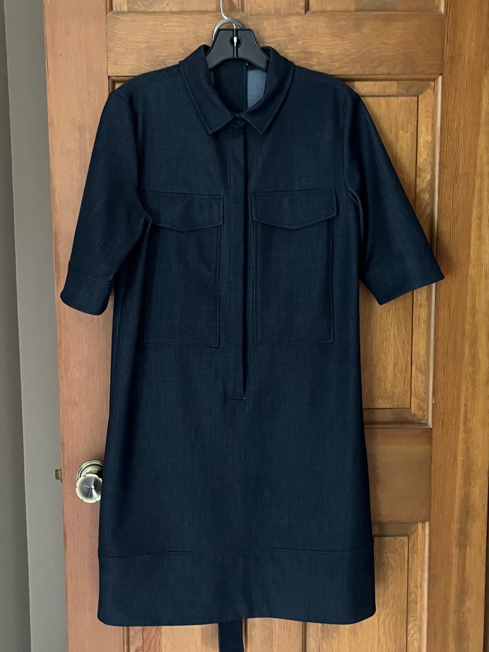 Women's Denim Short-Sleeve Shift Dress